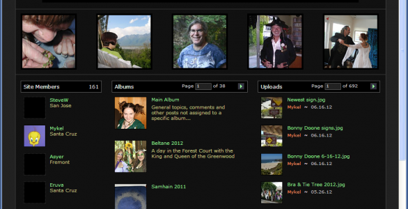 Screen capture of the CS multimedia site