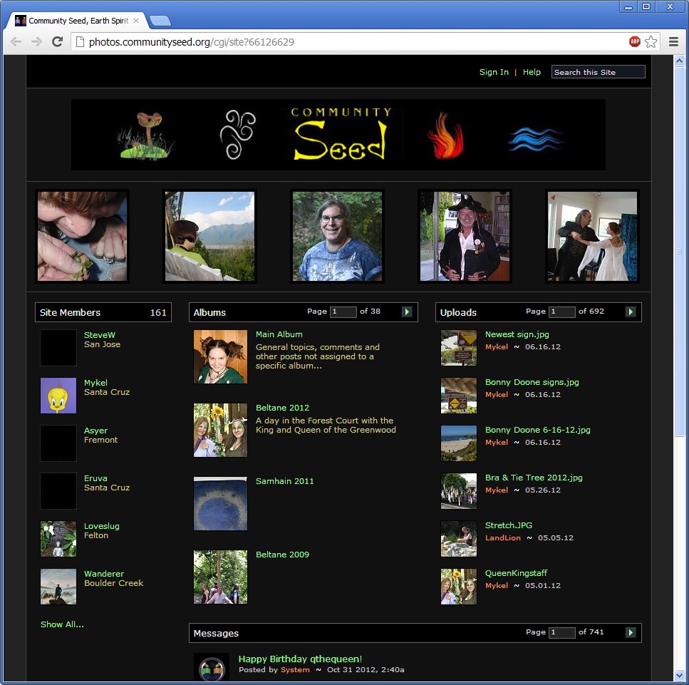 Multimedia site! Screen capture of the CS multimedia site